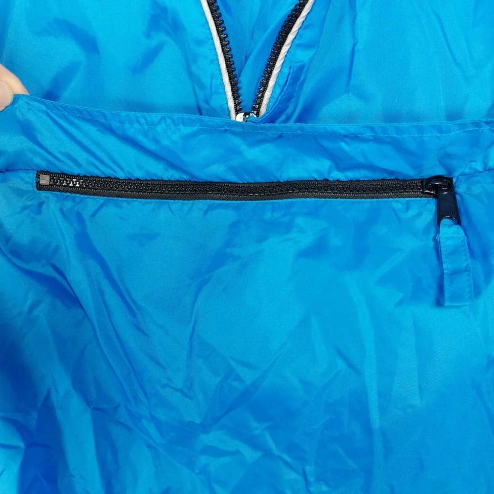 OLD NAVY Anorak Rain Jacket Self Storing‎ Blue Size Medium Made In Russia